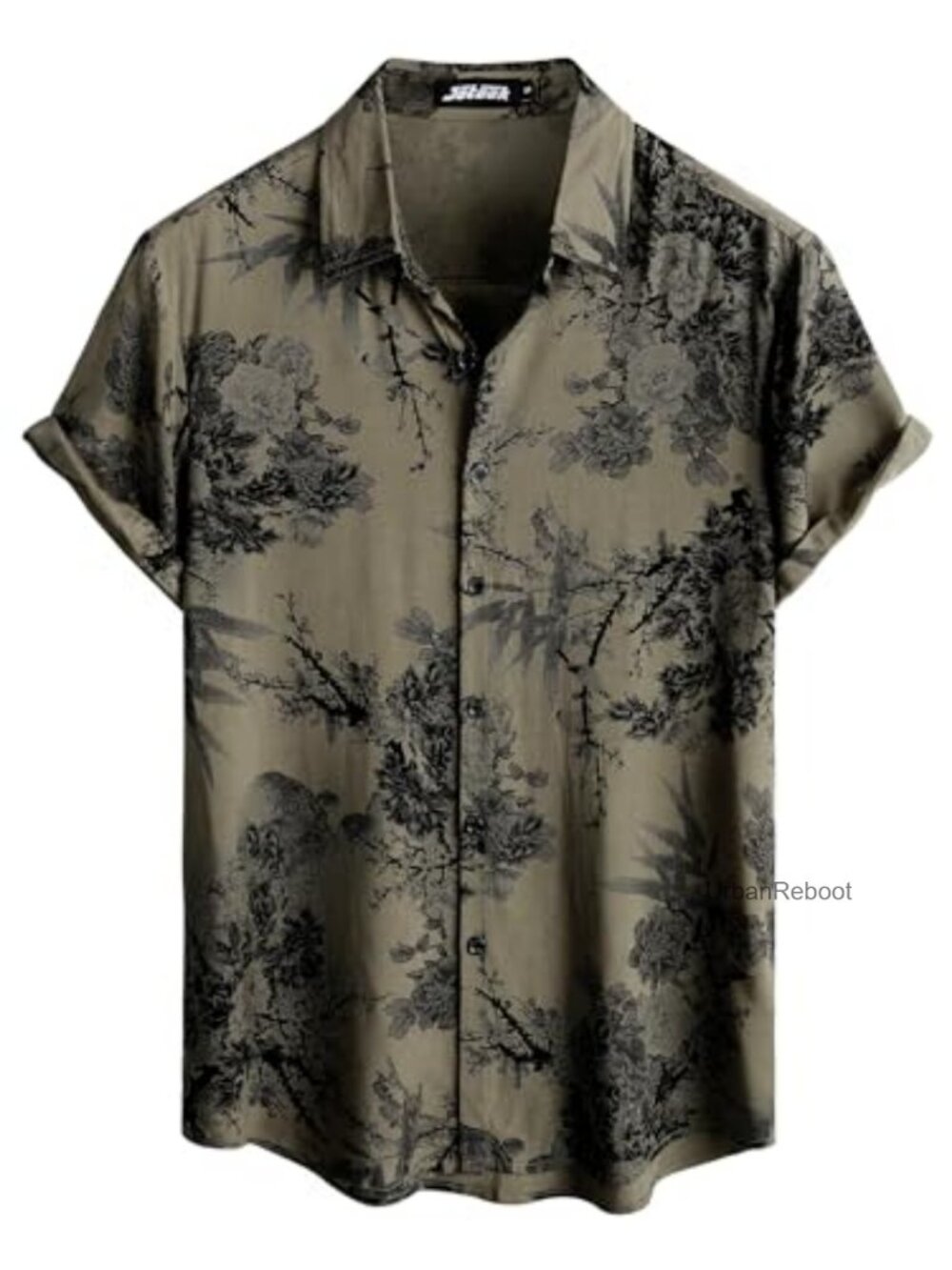 Mens Hawaiian Shirt Short Sleeve Button Down Summer Beach Shirt 100% Rayon